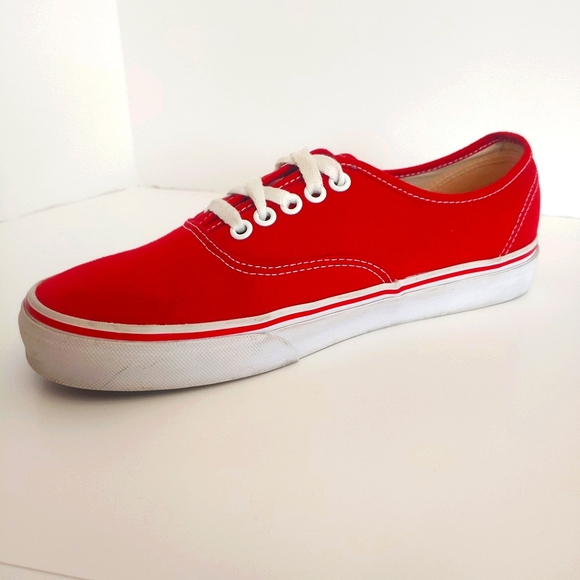 VANS/Vans Era Authentic Canvas Shoes/Red/Unisex Sizing/Women's 9.5 - Picture 4 of 8